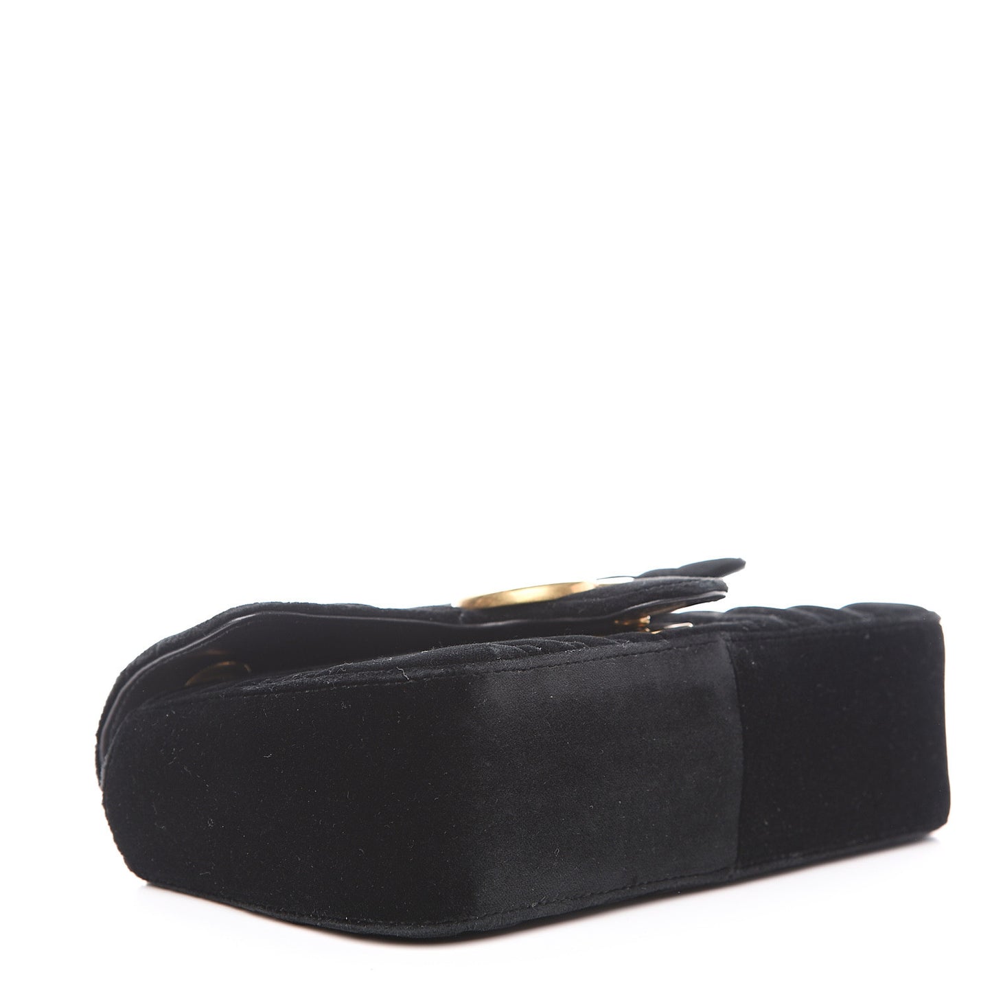 Velvet Matelasse Mini GG Marmont Shoulder Bag Black