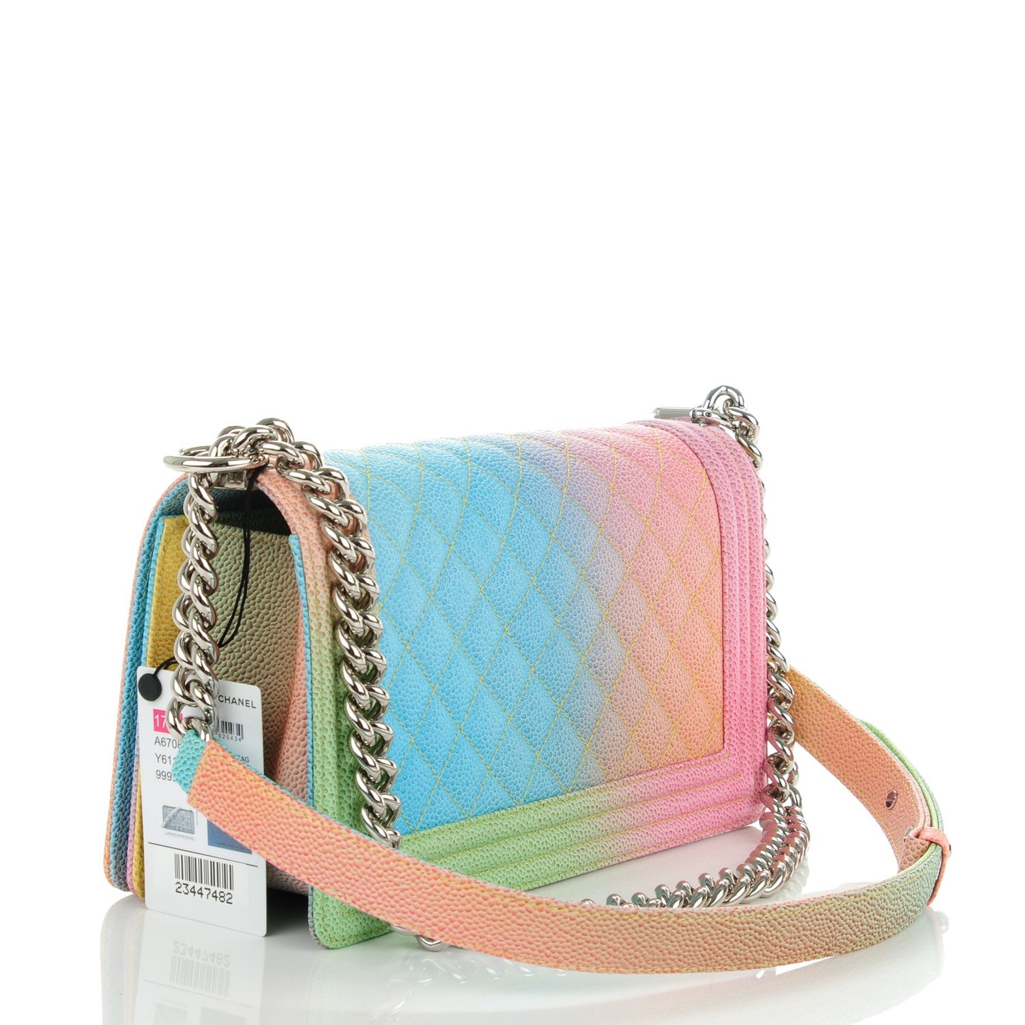 Caviar Quilted Medium Cuba Rainbow Boy Flap Multicolor