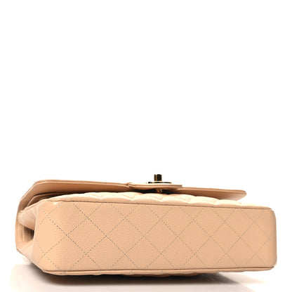 Chanel Caviar Quilted Medium Double Flap Beige 5 of 12