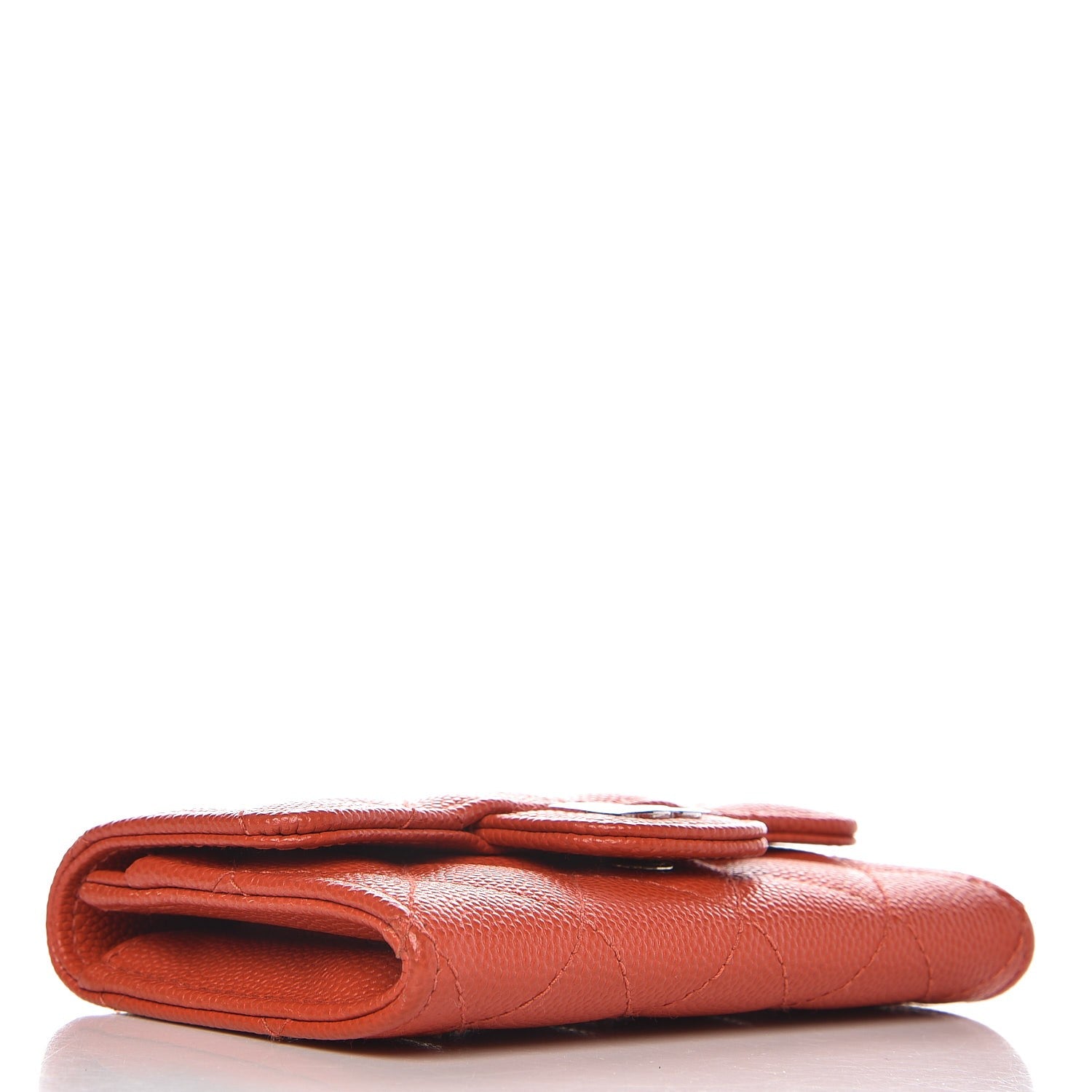 Chanel Caviar Quilted Card Holder Orange 4 of 7