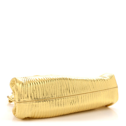 Bottega Veneta Metallic Bark Calfskin The Mini Pouch Gold 4 of 10