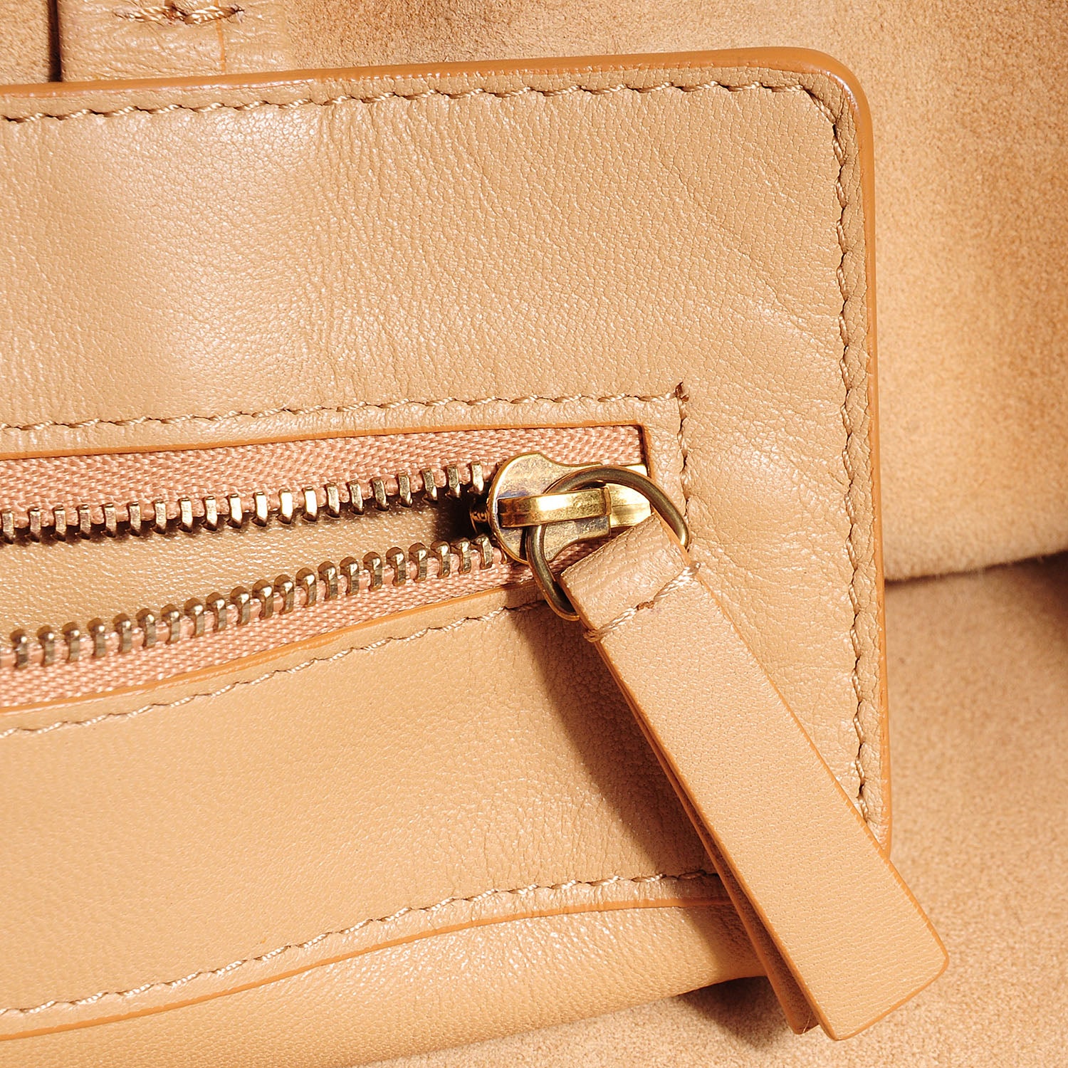 Celine Lambskin Vertical Bi-Cabas Apricot Black 10 of 10