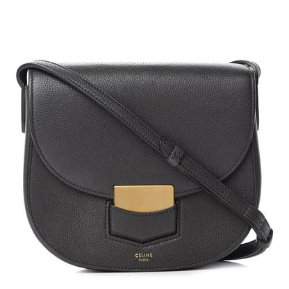 Celine Grained Calfskin Small Trotteur Grey 1 of 9