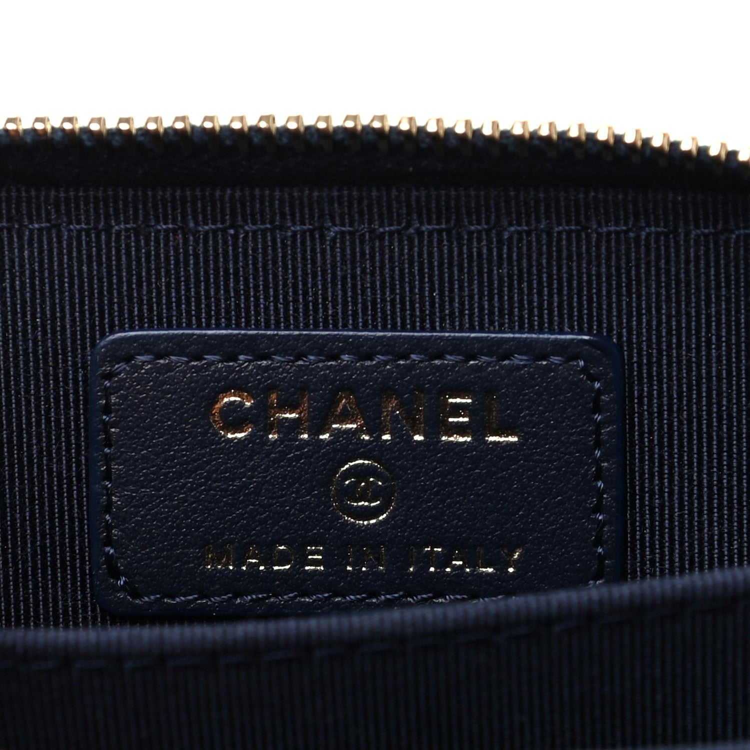 Chanel Caviar Quilted Zip Coin Purse Dark Blue 6 of 8