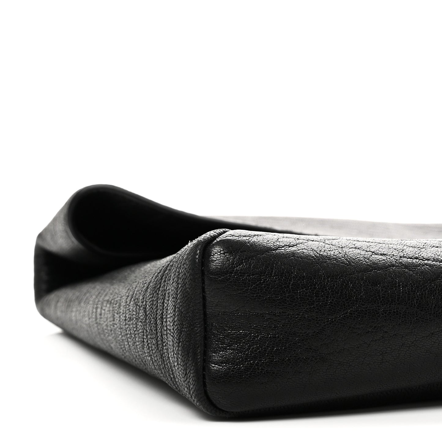 Grained Lambskin Cassandre Envelope Pouch Black