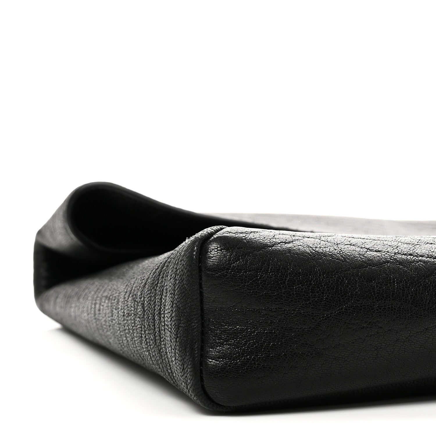 Saint Laurent Grained Lambskin Cassandre Envelope Pouch Black 8 of 10