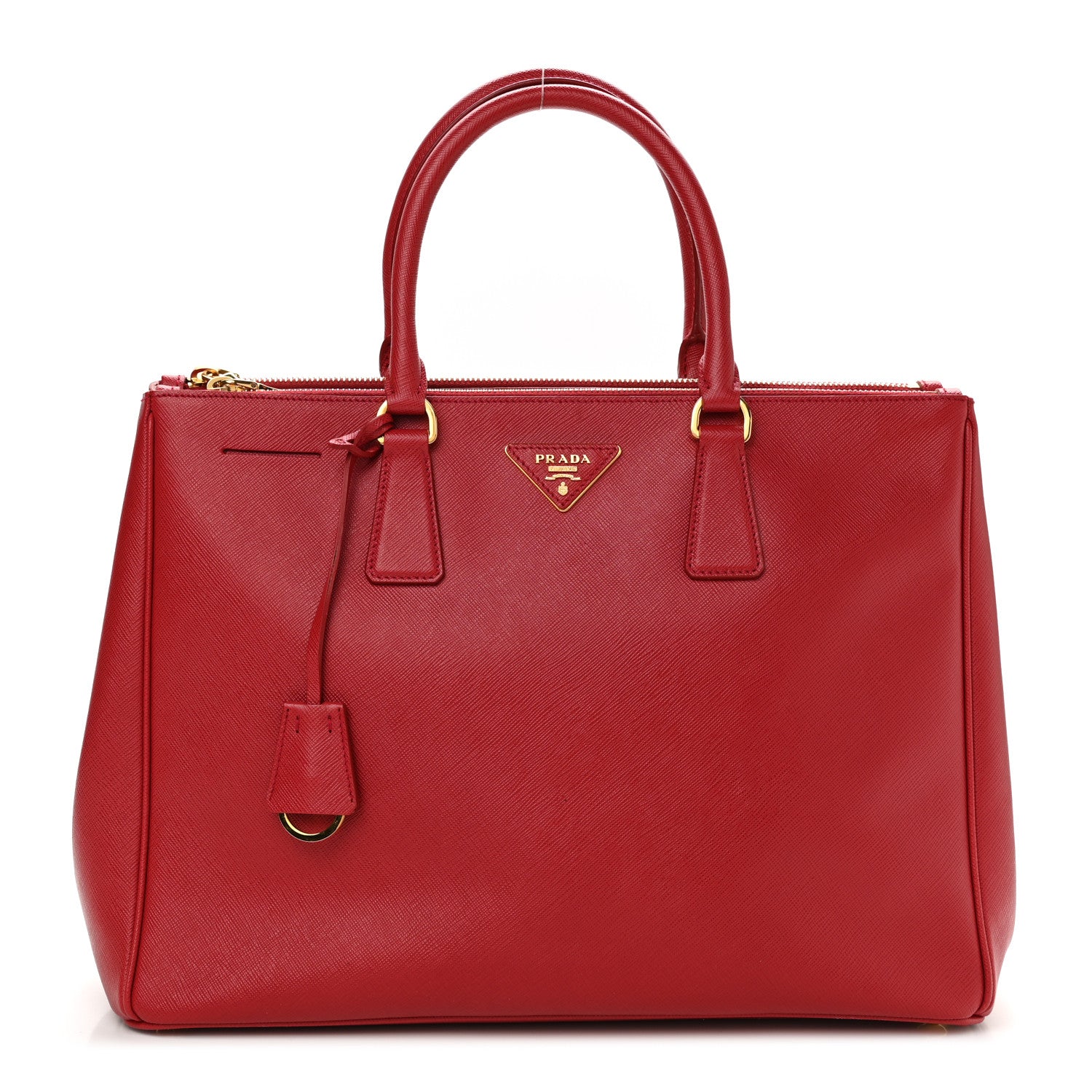 Prada Saffiano Medium Galleria Double Zip Tote Fuoco 1 of 12