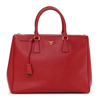 Prada Saffiano Medium Galleria Double Zip Tote Fuoco 1 of 12