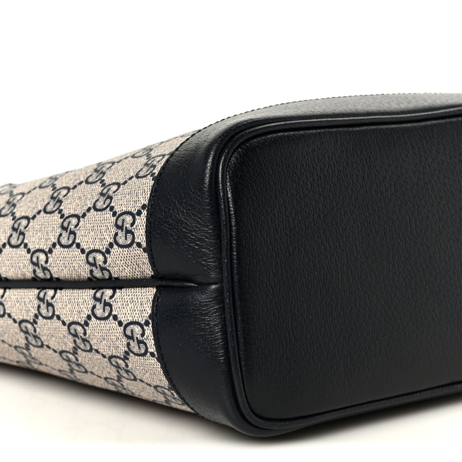 Gucci GG Supreme Monogram Textured Dollar Calfskin Web Small Ophidia Tote Beige Blue 10 of 11