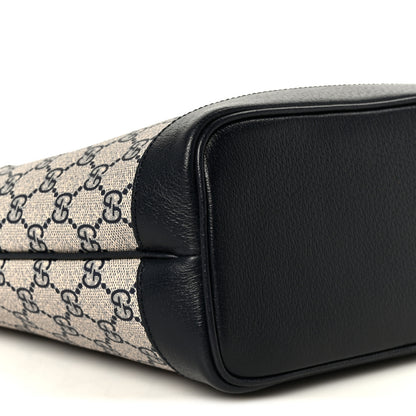 Gucci GG Supreme Monogram Textured Dollar Calfskin Web Small Ophidia Tote Beige Blue 10 of 11