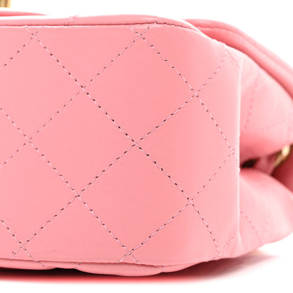 Chanel Lambskin Quilted Mini Square Flap Light Pink 10 of 14