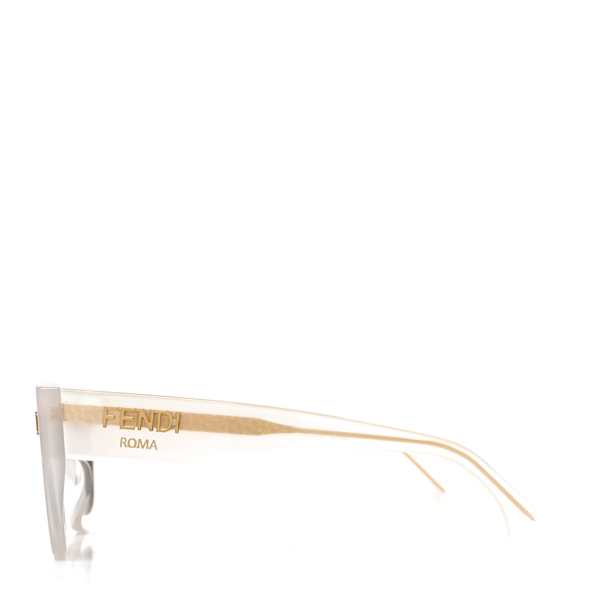 Acetate Fendi Roma Square Sunglasses FE401001I Transparent Gold
