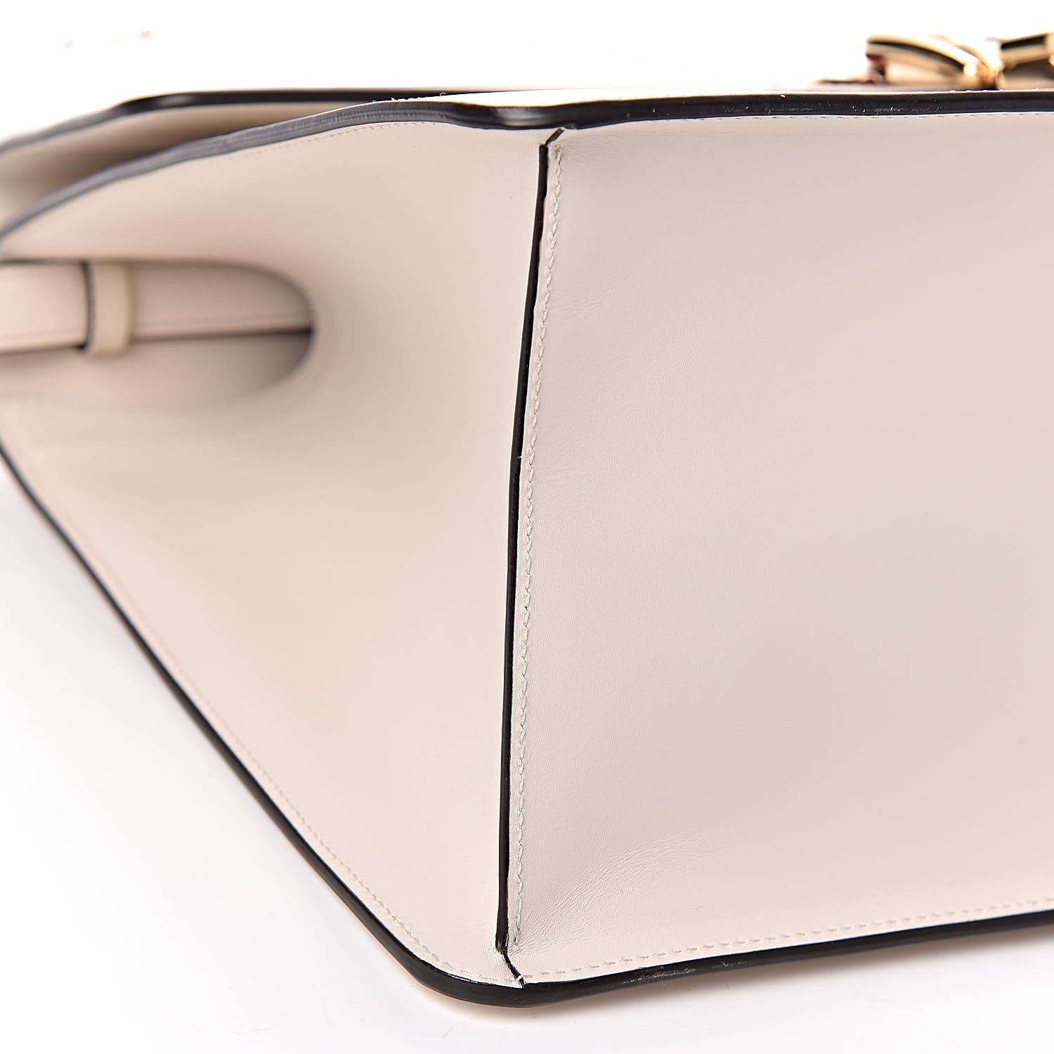Gucci Calfskin Maxi Sylvie Top Handle Bag White 5 of 12