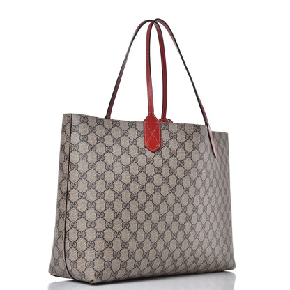 Gucci GG Supreme Monogram Medium Reversible Tote Beige Red 4 of 13