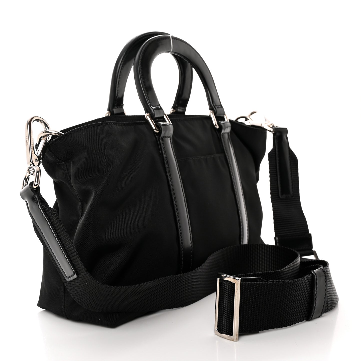 Tessuto Nylon Spazzolato Tote Black