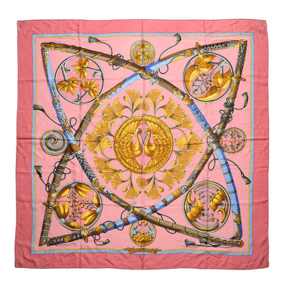 Hermes Silk Cashmere Daimyo Princes Du Soleil Levant Shawl 140 1 of 8