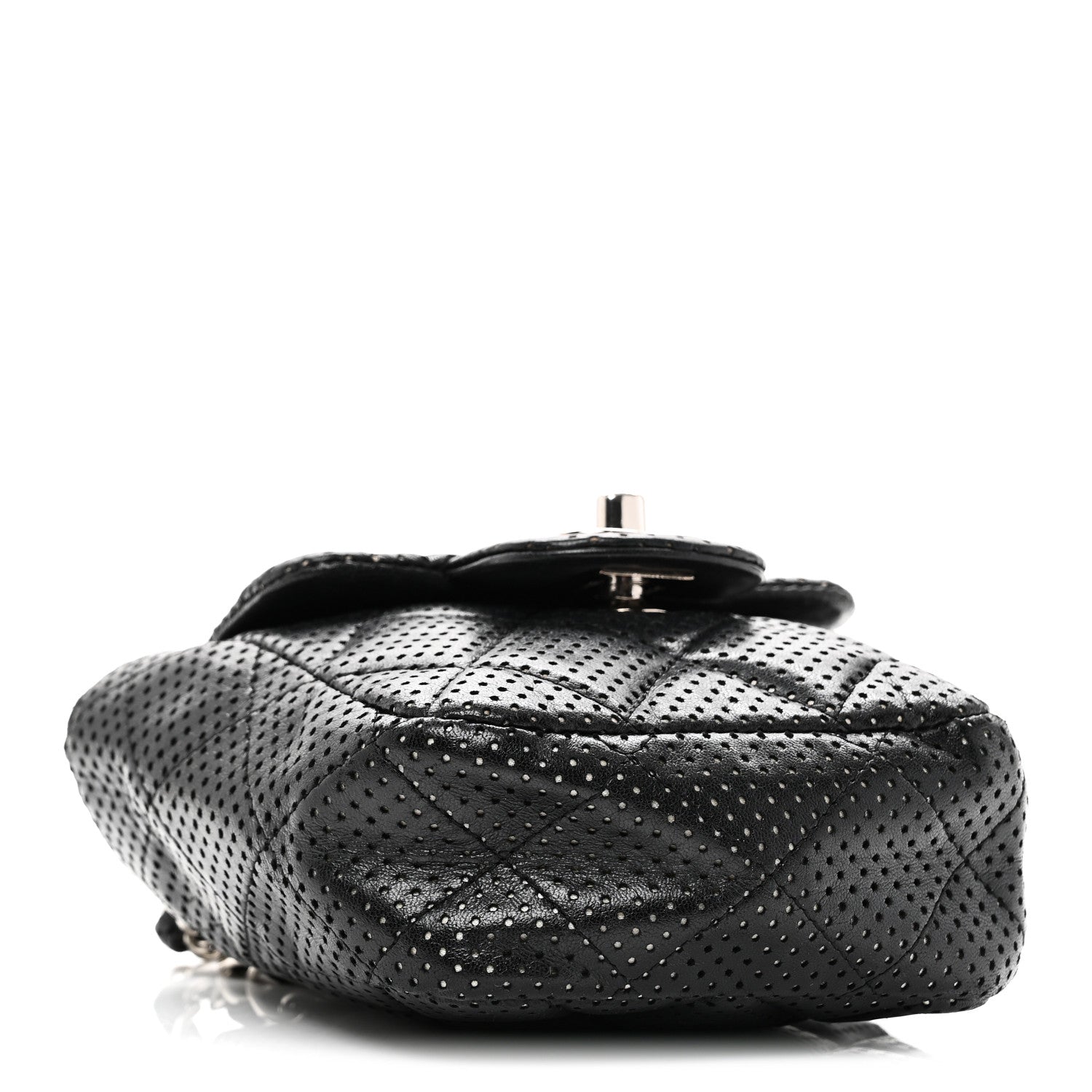 Chanel Lambskin Perforated Mini Flap Bag Black 9 of 10