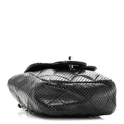 Chanel Lambskin Perforated Mini Flap Bag Black 9 of 10