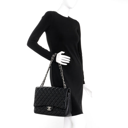 Chanel Lambskin Quilted Maxi Double Flap Black 3 of 12