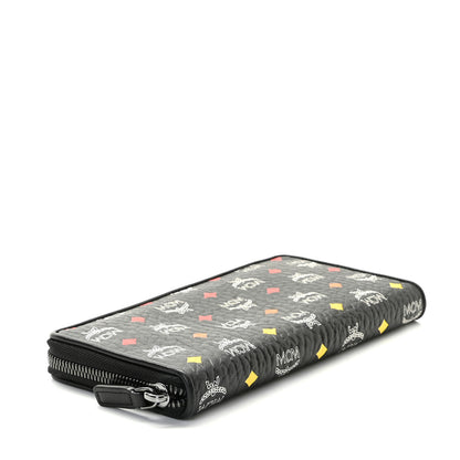 MCM Skyoptic Visetos Zip Around Wallet Spectrum Diamond Black 4 of 9
