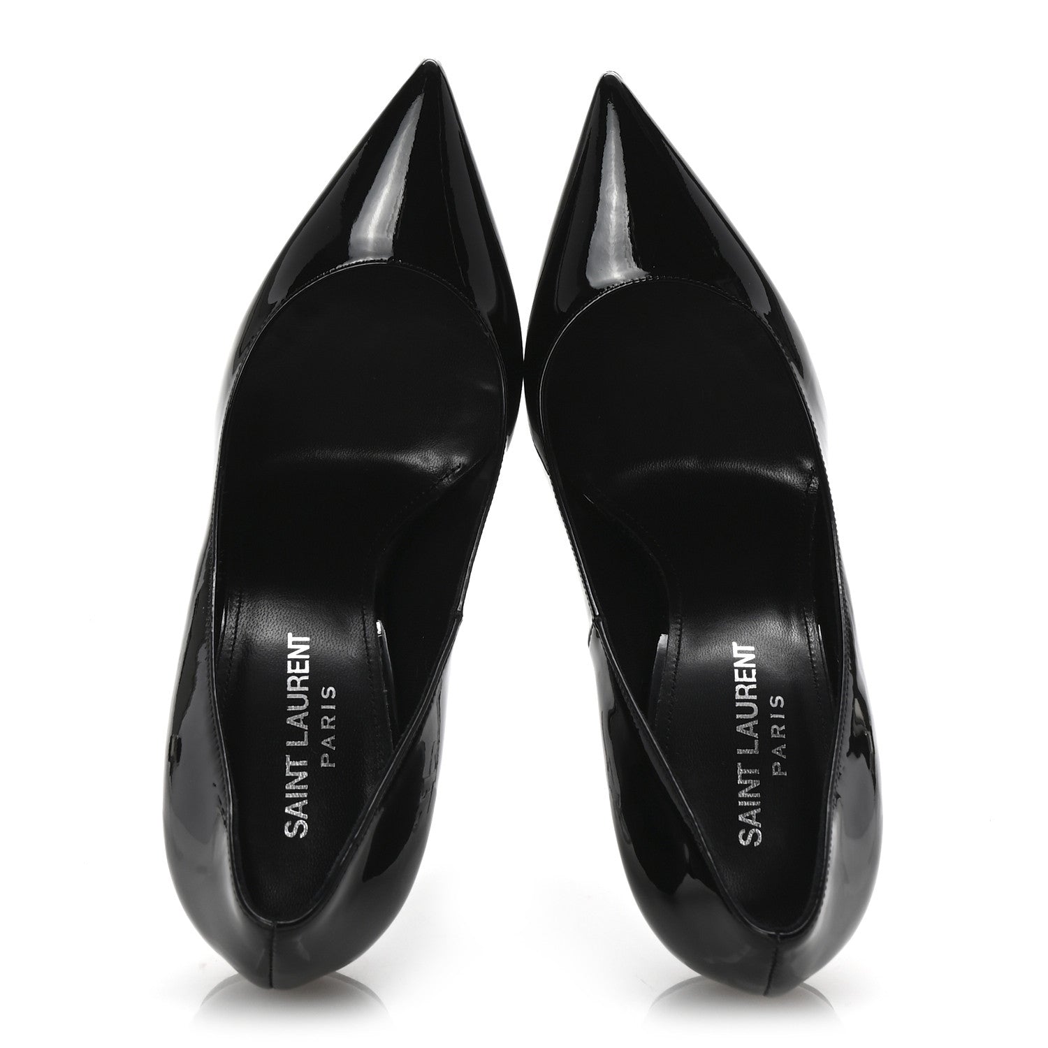 Saint Laurent Patent Opyum 110 Pumps 36 Black Silver 2 of 9