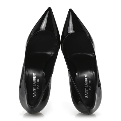 Saint Laurent Patent Opyum 110 Pumps 36 Black Silver 2 of 9