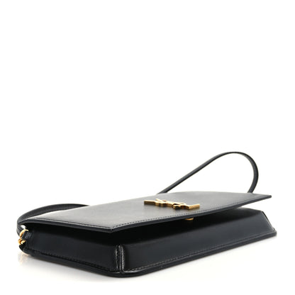 Saint Laurent Smooth Calfskin Monogram Phone Holder Crossbody Black 3 of 9