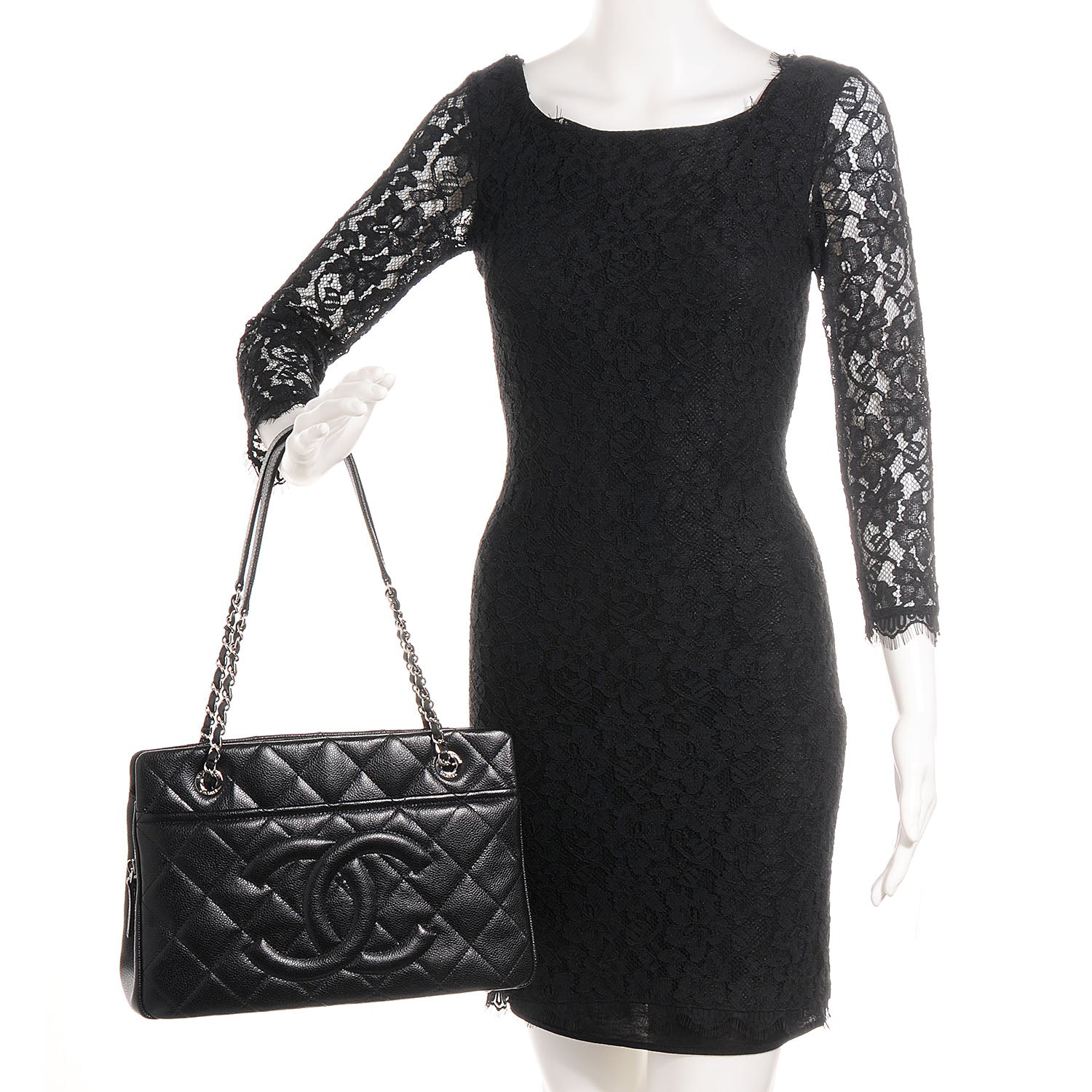 Chanel Caviar CC Timeless Tote Black 2 of 7