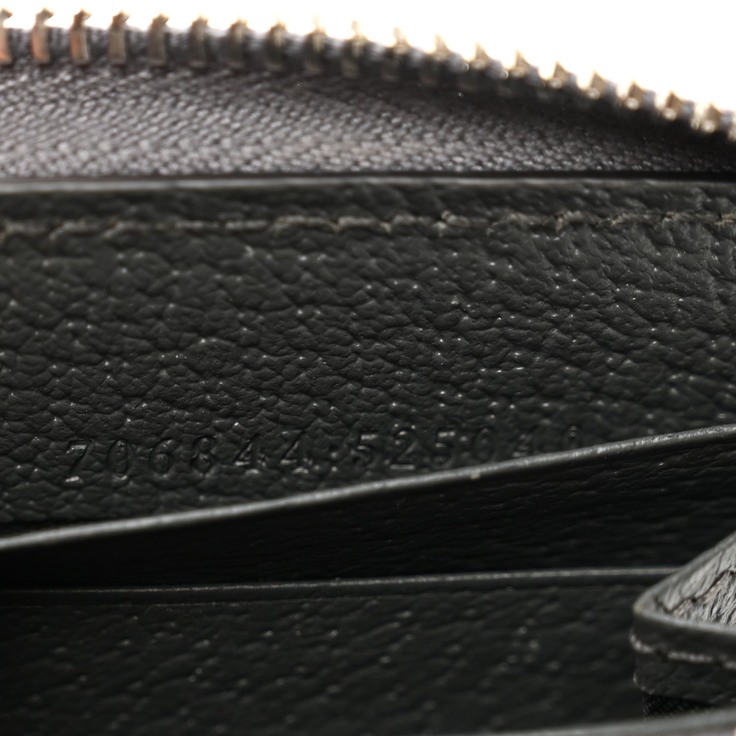 GG Supreme Monogram Textured Dollar Calfskin Ophidia Zip Around Wallet Grey Black Graphite Grey