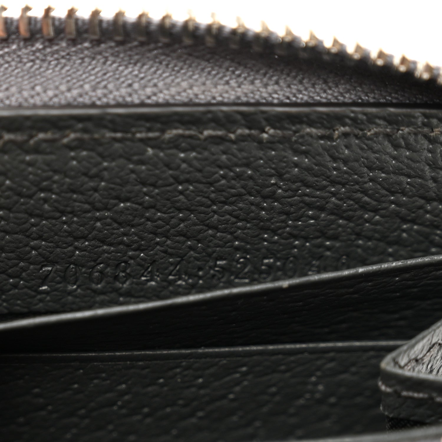 Gucci GG Supreme Monogram Textured Dollar Calfskin Ophidia Zip Around Wallet Grey Black Graphite Grey 7 of 9