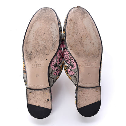 Gucci GG Supreme Monogram Bengal Womens Princetown Slippers 35 Beige Crop Pink 7 of 15