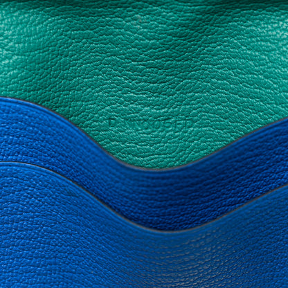 Hermes Chevre Mysore Mini Clic Card Holder Bleu Hydra Vert Verone 7 of 9