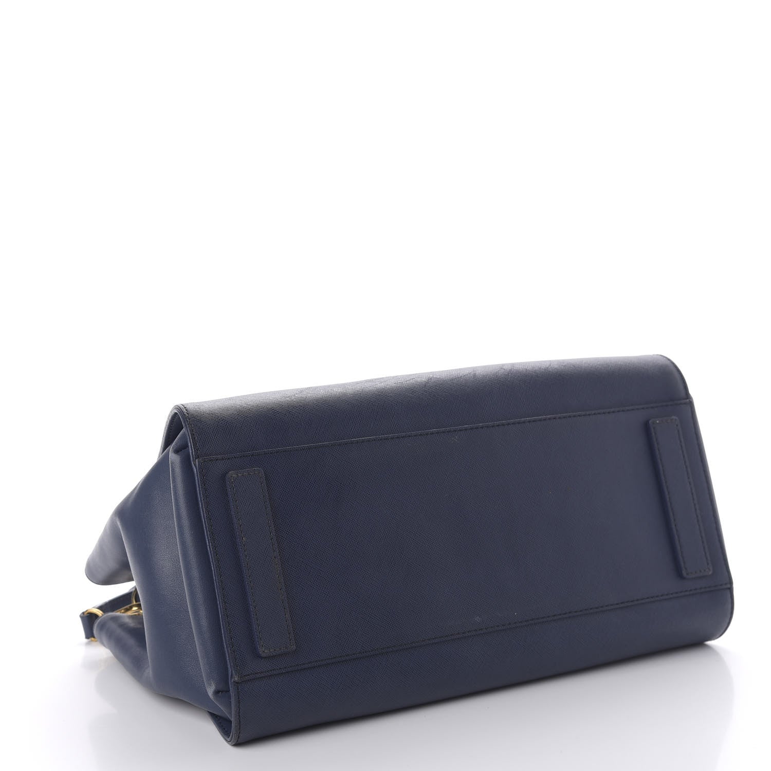MCM Saffiano Top Handle Tote Blue 4 of 10