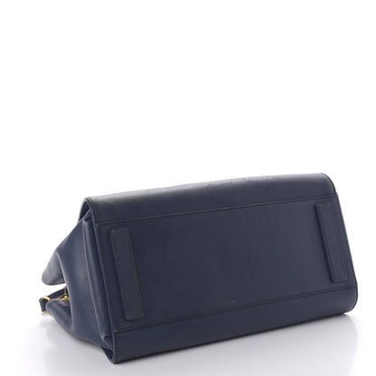 MCM Saffiano Top Handle Tote Blue 4 of 10