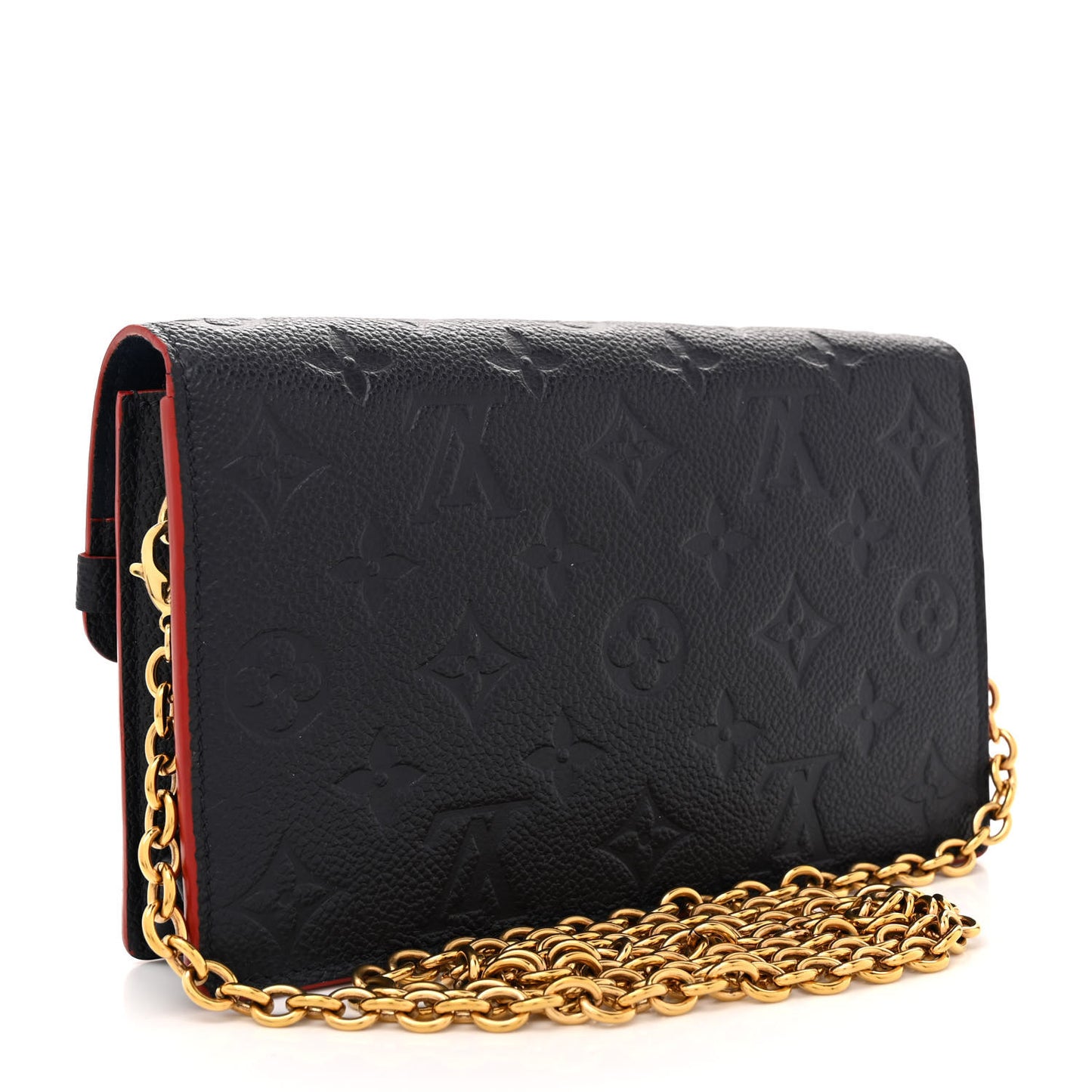 Empreinte Vavin Chain Wallet Marine Rouge