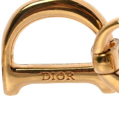 Christian Dior Metal CD Drop Earrings Gold 4 of 5