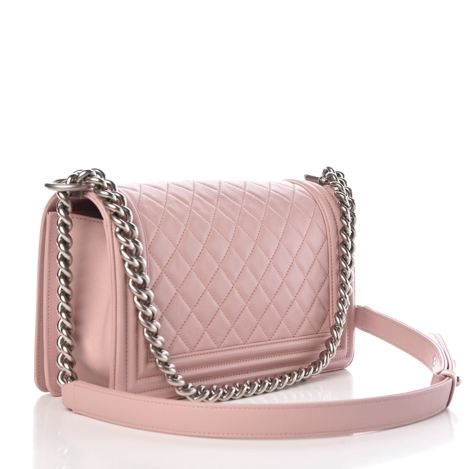 Chanel Calfskin Quilted Medium Boy Flap Light Pink 3 of 10