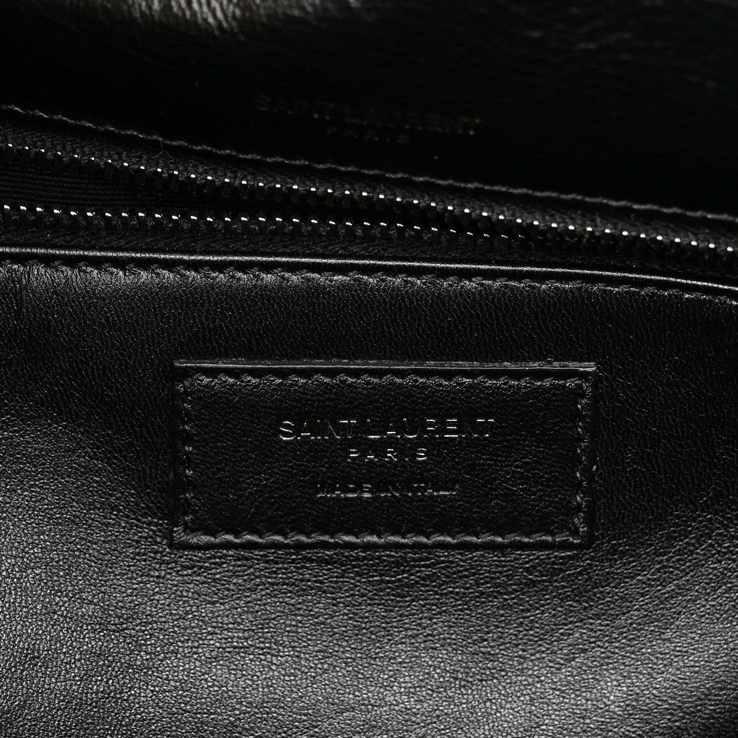 Saint Laurent Crinkled Calfskin Shearling Monogram Medium Niki Chain Satchel Black 6 of 11