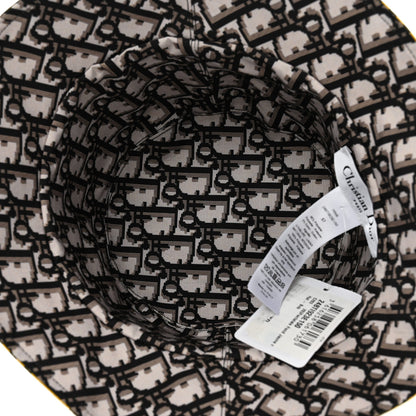Christian Dior Oblique Check'N'Dior Reversible Teddy-D Brim Bucket Hat 57 Blue Yellow 12 of 12