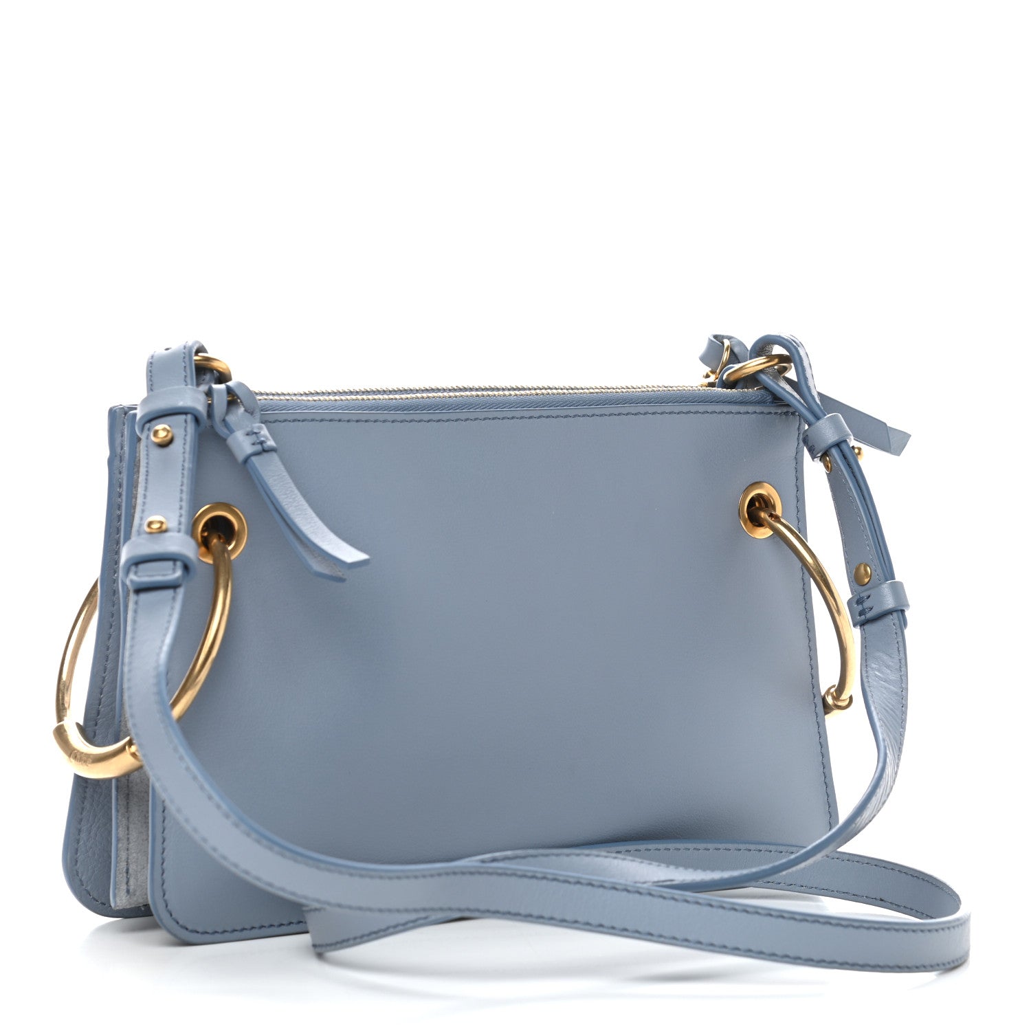 Chloe Calfskin Suede Mini Roy Bag Cloudy Blue 3 of 10