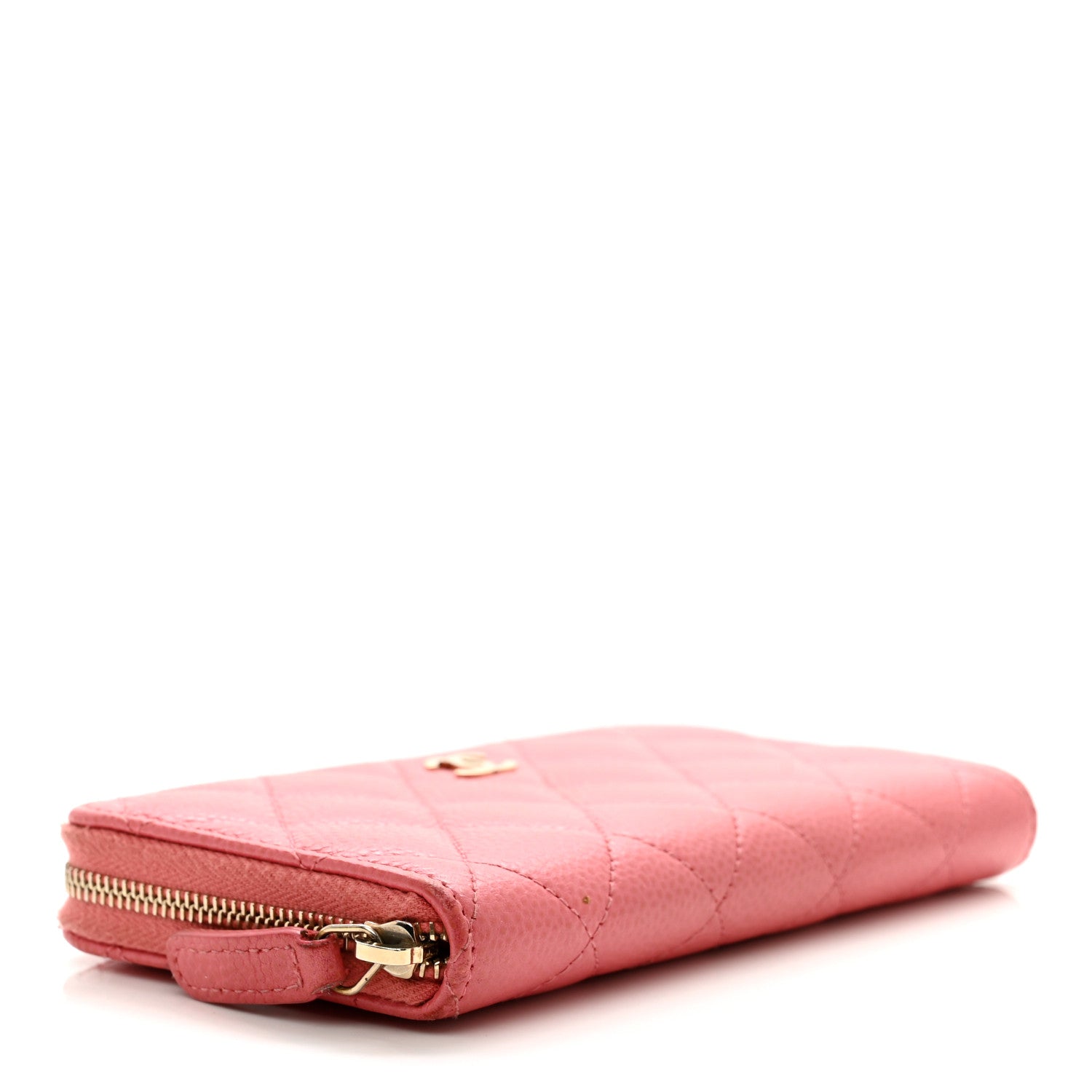 Chanel Caviar Quilted Medium Zip Around Wallet Pink 5 of 11
