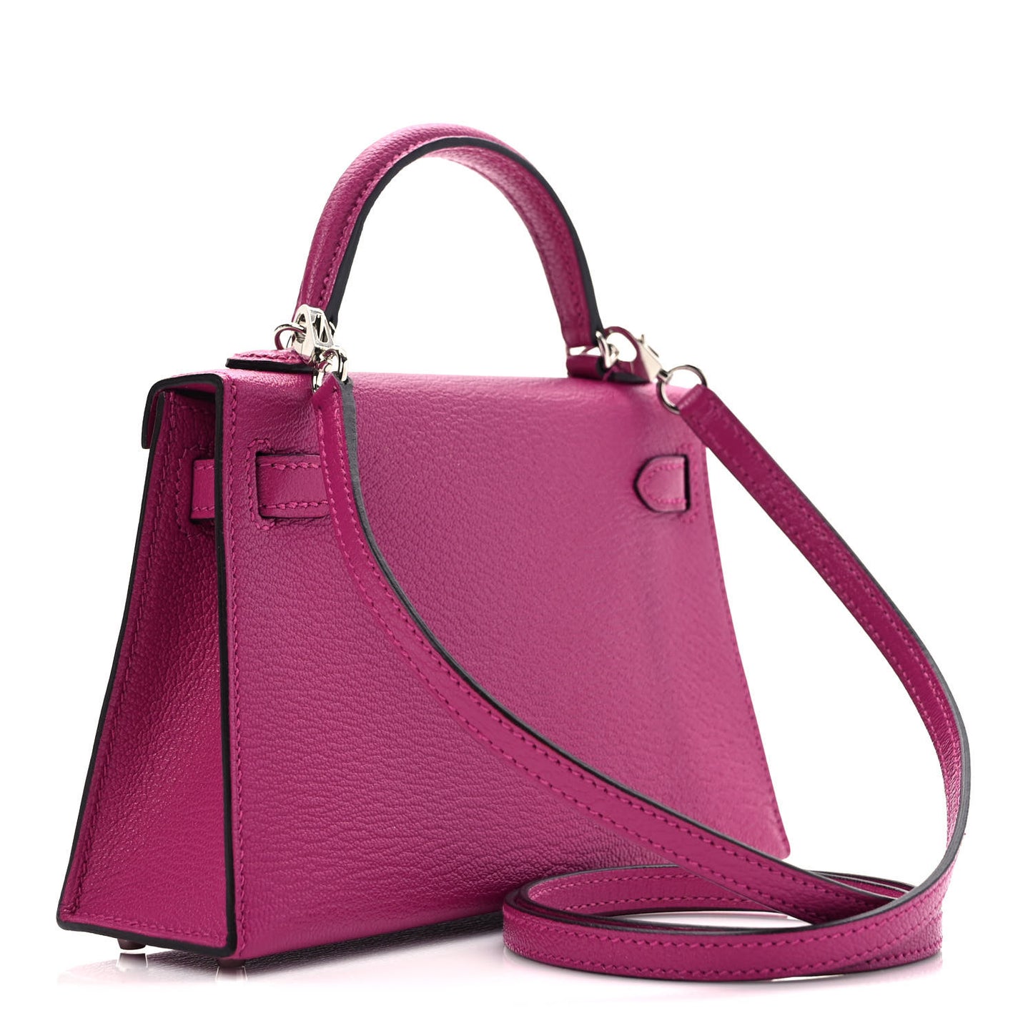 Chevre Mysore Mini Kelly Sellier 20 Rose Pourpre