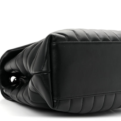 Saint Laurent Calfskin Y Quilted Monogram Monochrome Medium Loulou Chain Satchel Black 9 of 10