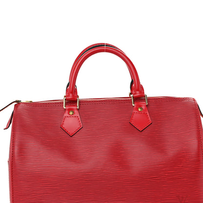 Louis Vuitton Epi Speedy 30 Castillan Red 8 of 14