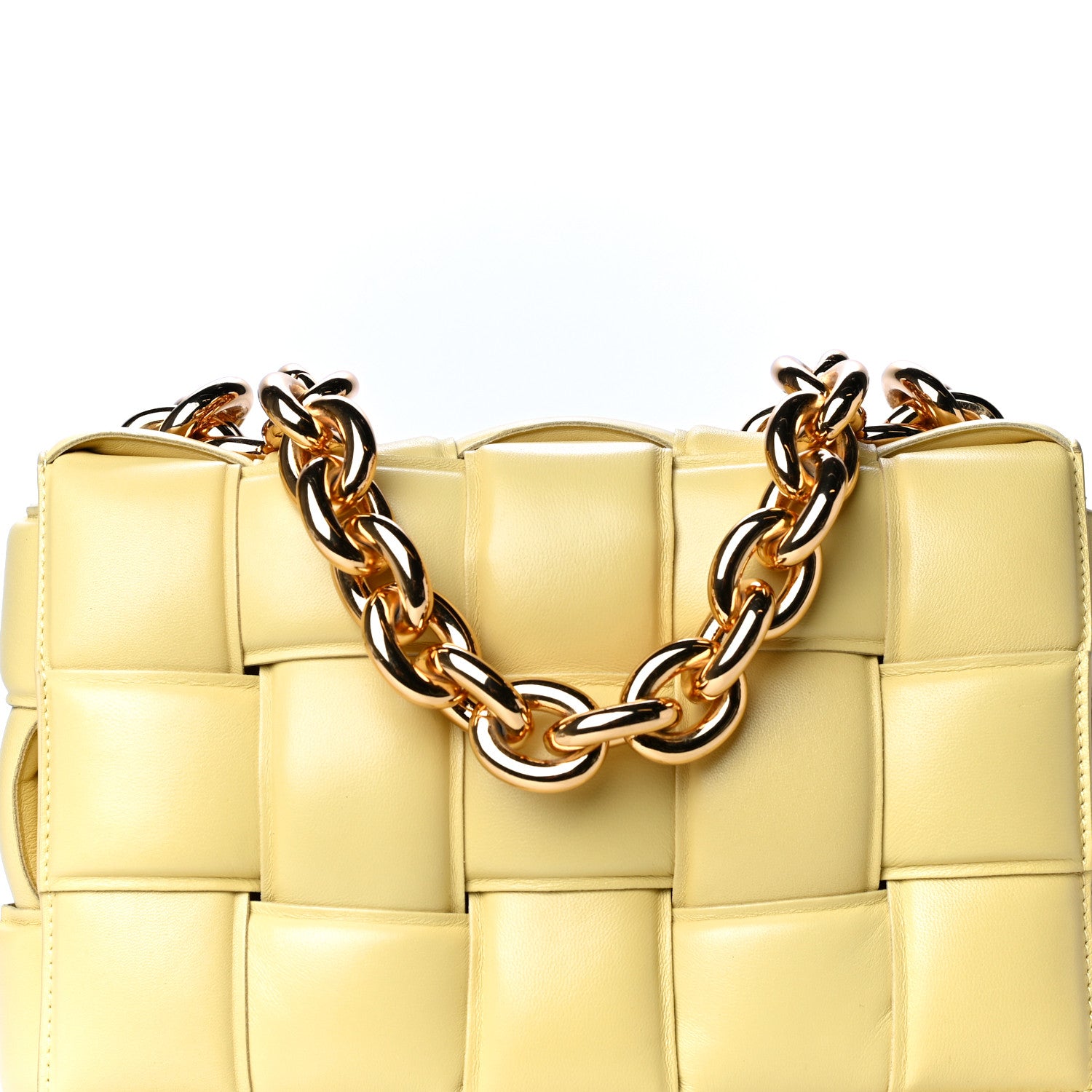 Bottega Veneta Lambskin Maxi Intreccio Padded Chain Cassette Crossbody Bag Butter 6 of 11