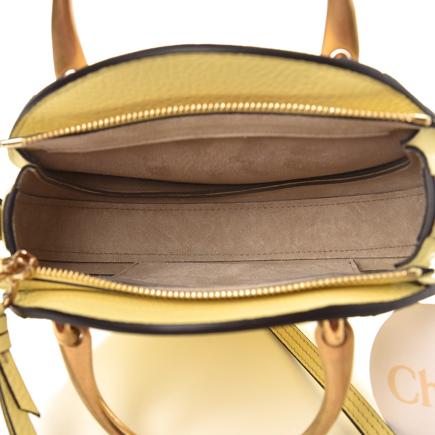 Chloe Calfskin Suede Small Pixie Bag Lemonade 5 of 7