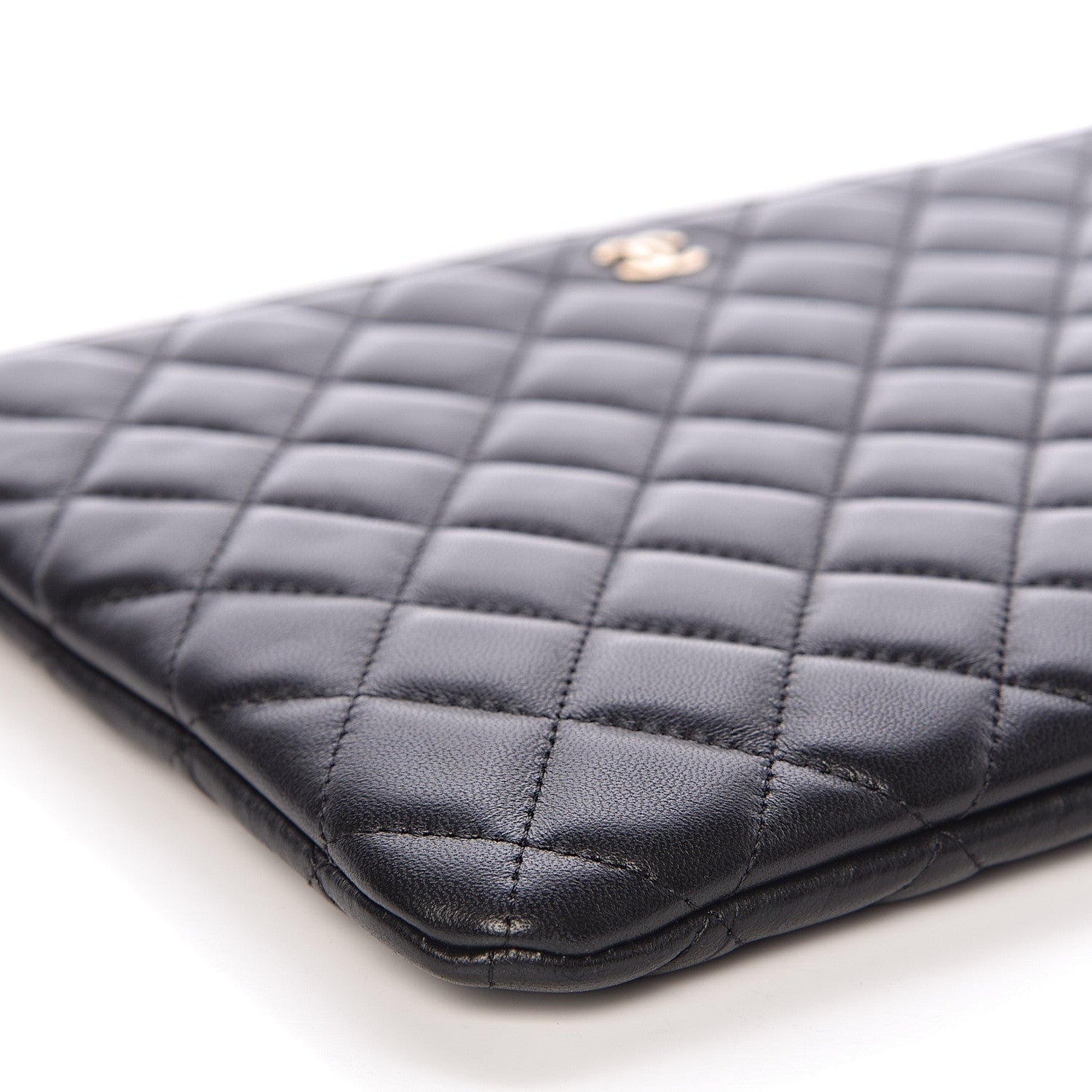 Chanel Lambskin Quilted Medium Cosmetic Case Black 8 of 12