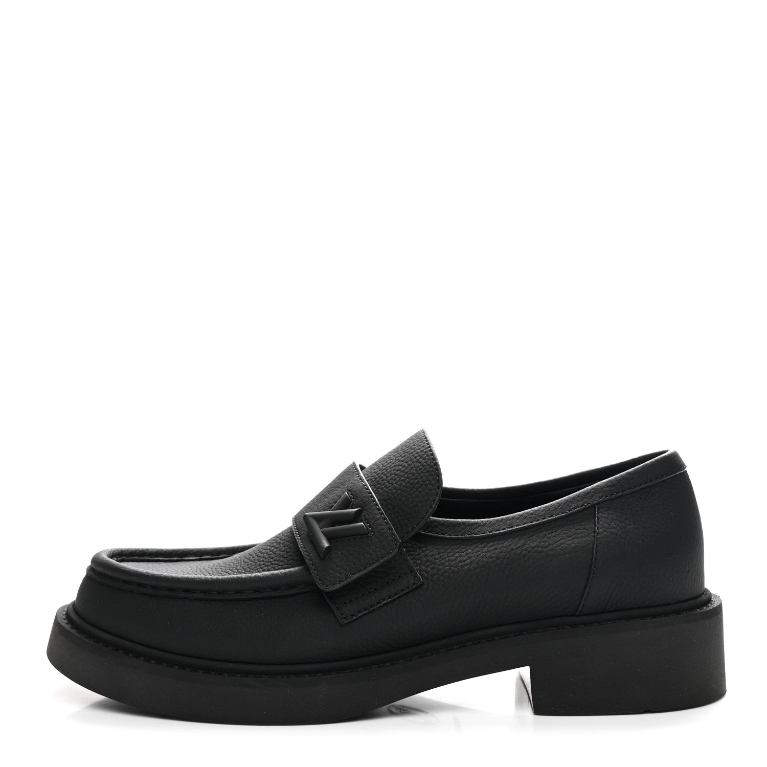 Louis Vuitton Calfskin Womens Twist Loafers 38 Black 1 of 9