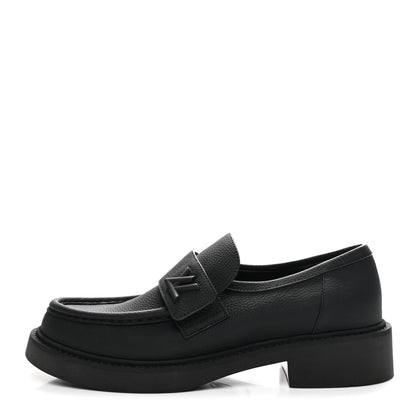 Louis Vuitton Calfskin Womens Twist Loafers 38 Black 1 of 9