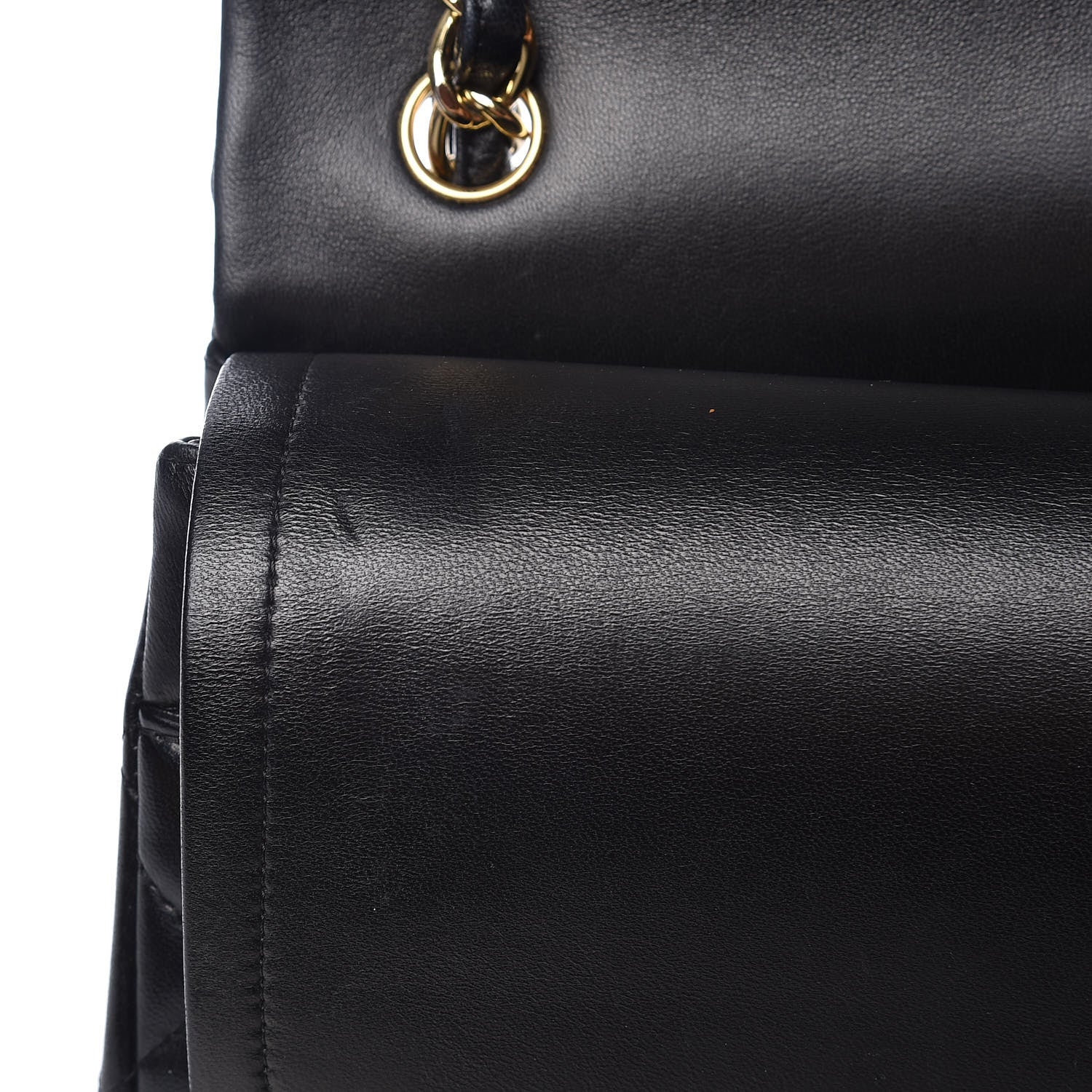 Chanel Lambskin Quilted Jumbo Double Flap Black 8 of 11